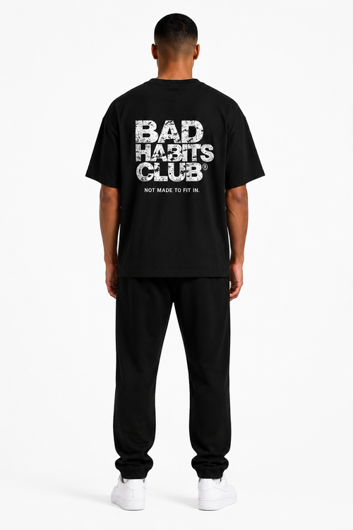BAD HABITS CLUB T-Shirt – Black / Coal